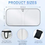 300T Windshield Sun Shade, Black, view 2