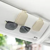 2 Piece Sunglasses Holder, Beige, view 2