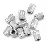 12 Piece American Flag Valve Stem Cap, Silver, view 3