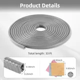 33Ft (10M) Door Edge Guard, Grey, view 2