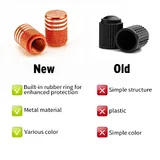 12 Piece American Flag Valve Stem Cap, Orange, view 6