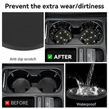 2 Piece Bling Cup Holder Coasters, Black, view 6