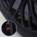 4 Piece Tire Valve Caps, Orange, view 5