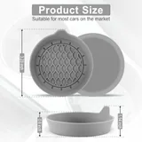 4 Piece Cup Holder Coaster, Grey, view 4