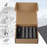 20 Piece M12x1.5 Wheel Lug Nuts, Silver, view 5