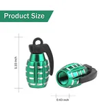 4 Piece Tire Valve Stem Cap, Green, view 2