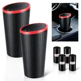 2 Piece Trash Can with Lid, Black, view 1