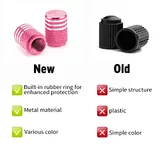 12 Piece American Flag Valve Stem Cap, Pink, view 6