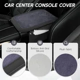 Leather Center Console Cover with 2 Storage, Grey, view 3