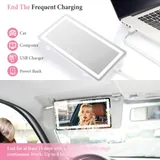 Sun Visor Vanity Mirror, White, view 5