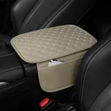 Bling Center Console Arm Rest Cover, Beige, view 2