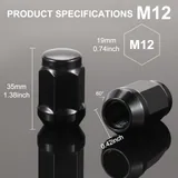 Black Knight M14x1.5 Wheel Lug Nuts, view 2