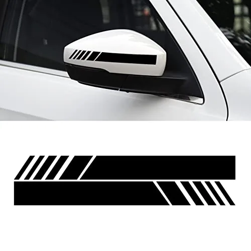 4 Piece Exterior Accessories Rear View Mirror, Black