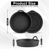 4 Piece Cup Holder Coaster, Black, view 5