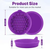 4 Piece Cup Holder Coaster, Purple, view 5