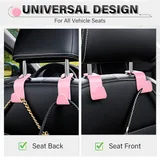 2 Piece Seat Headrest Purse Hook, Pink, view 4