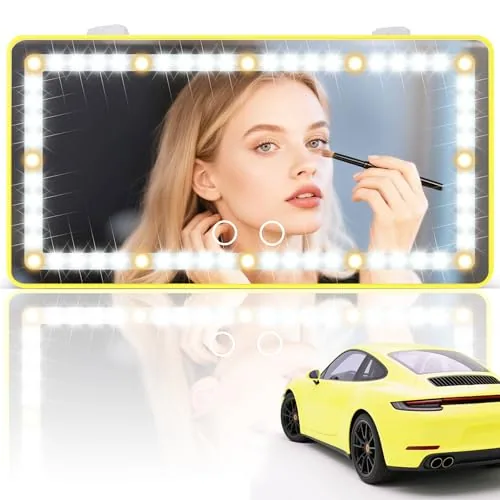 Sun Visor Vanity Mirror, Yellow