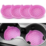 4 Piece Cup Holder Coaster, Pink, view 1