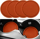 4 Piece Cup Coaster, Orange, view 1