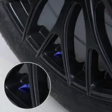4 Piece Tire Valve Caps, Blue, view 5