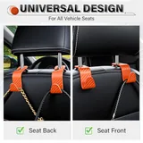 4 Piece Seat Headrest Purse Hook, Orange, view 4