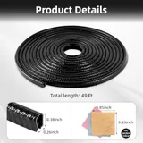 49Ft (15M) Door Edge Guard, Black, view 2