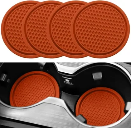 4 Piece Cup Coaster, Orange