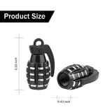 4 Piece Tire Valve Stem Cap, Black, view 2