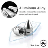 4 Piece Tire Valve Caps, Silver, view 6