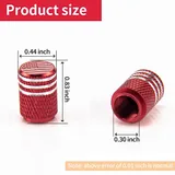 12 Piece American Flag Valve Stem Cap, Red, view 2