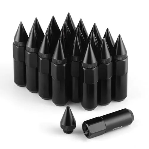 20 Piece M14X1.5 Wheel Lug Nuts, Black