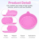 4 Piece Cup Holder Coaster, Pink, view 4