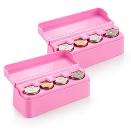 2 Piece Coin Holder, Pink