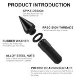 20 Piece M14X1.5 Wheel Lug Nuts, Black, view 3