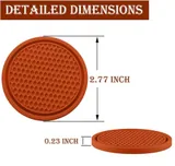 4 Piece Cup Coaster, Orange, view 2