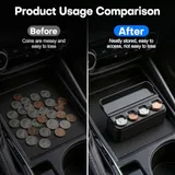 2 Piece Coin Holder, Black, view 5