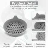 4 Piece Cup Holder Coaster, Grey, view 3