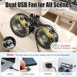 SINGRAO Backseat Fan for Kids, Black, view 5