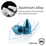 4 Piece Tire Valve Caps, Blue, view 6