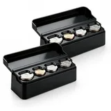 2 Piece Coin Holder, Black, view 1