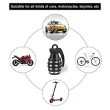 4 Piece Tire Valve Stem Cap, Black, view 5