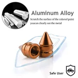 4 Piece Tire Valve Caps, Orange, view 6