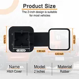 Fits for 2-inch Hitch Cover, Black, view 2