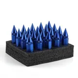 20 Piece M12X1.5 Wheel Lug Nuts, Blue, view 4