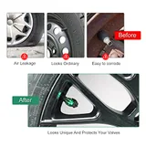 4 Piece Tire Valve Stem Cap, Green, view 6
