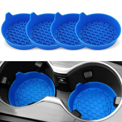 4 Piece Cup Holder Coaster, Blue
