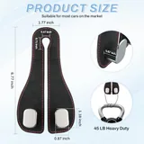 2 Piece Purse Holder Hook, Black, view 2
