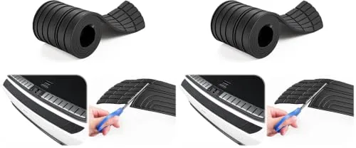 2 Piece Rear Bumper Protector, Black