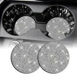 2 Piece Bling Cup Holder Coasters, White, view 1