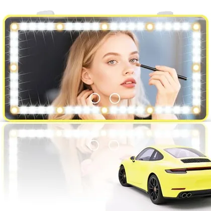 Sun Visor Vanity Mirror, Yellow